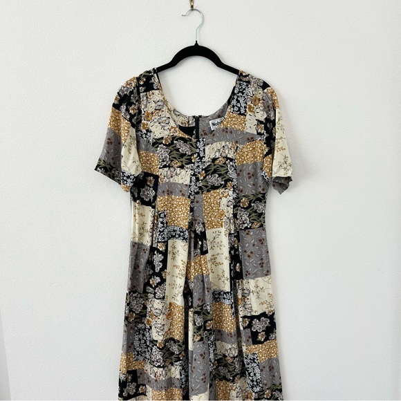 Vintage Pants - Vintage Floral Wide Leg Jumpsuit